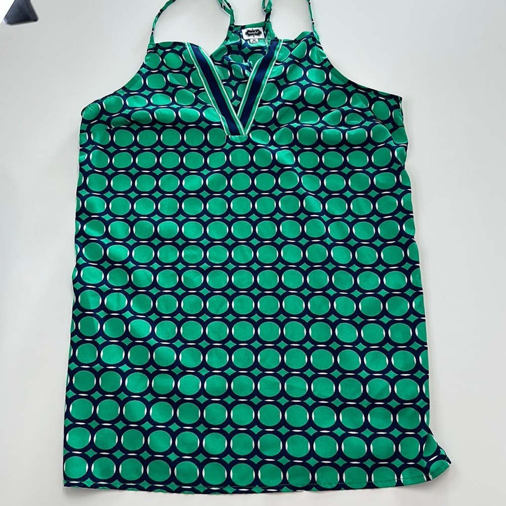 Mud Pie adjustable strap tank with v cut out